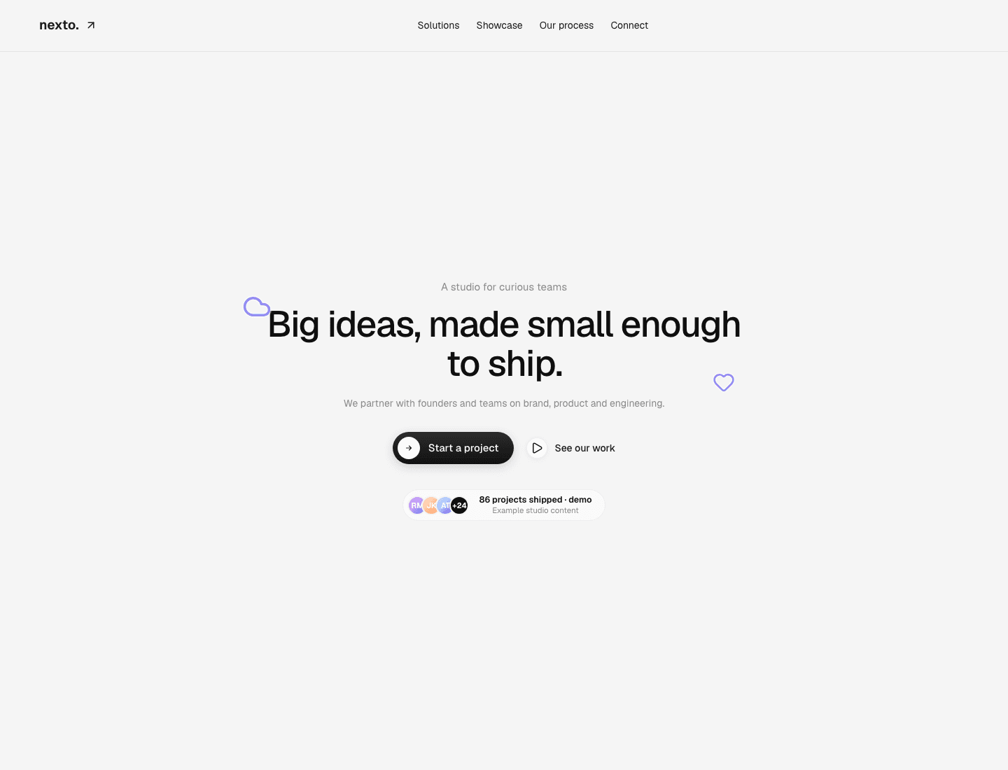 Creative agency website preview
