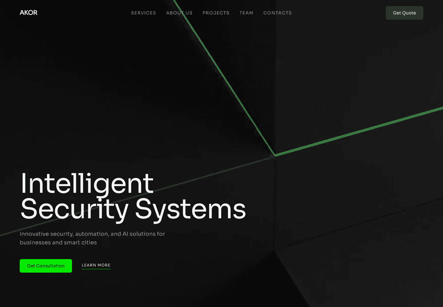 Security services website preview