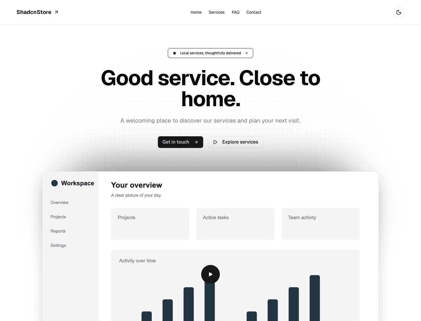 Local business website preview